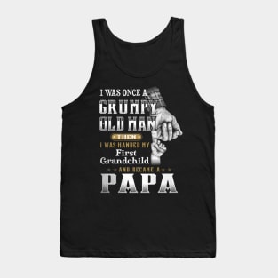 Became A Papa Fathers Day Tank Top